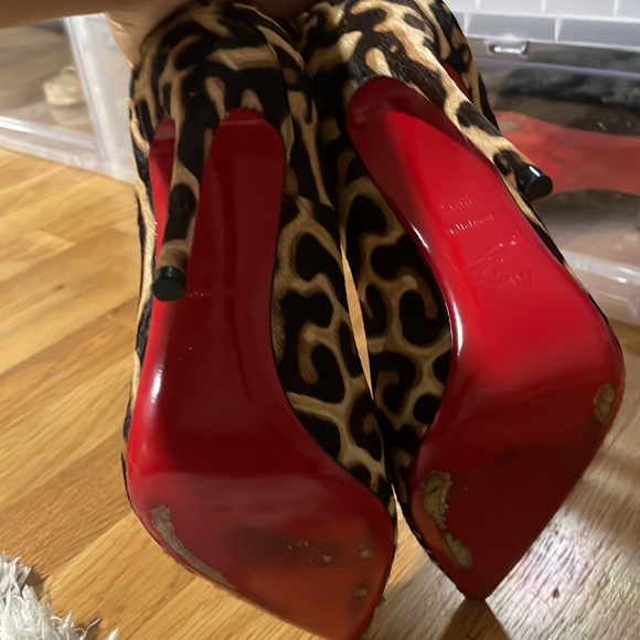 Christian louboutin leopard print calf hair 120 mm heel - Picture 4 of 6